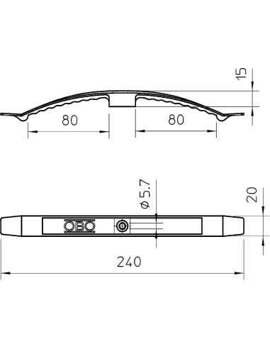 OBO DRŽAČ dupli 2205033