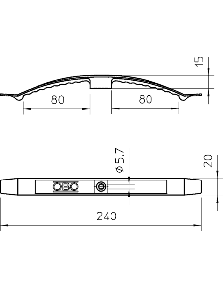 OBO DRŽAČ dupli 2205033