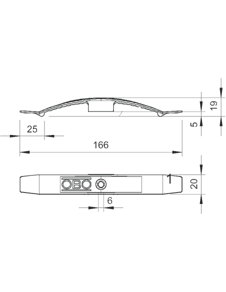 OBO DRŽAČ dupli 2205041