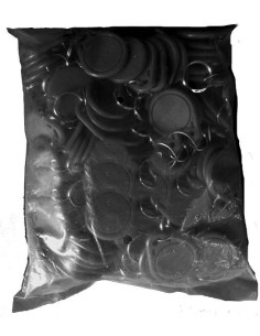 Paket 100 kom ID privezaka TAG 125KHz kopirajućih - sivi