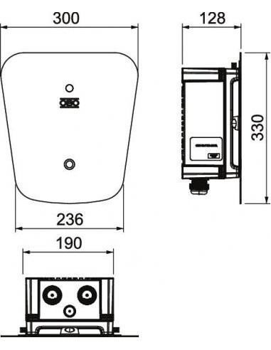 PUNJAČ ELEKTRIČNIH VOZILA U PRIVATNOM PODRUČJU-ZIDNI 330x300x127